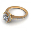 0.72CT oval and round cut diamonds engagement ring , picture number 2