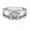 0.35CT princess cut diamonds solitaire ring , picture number 1