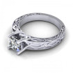 0.55CT princess cut diamonds solitaire ring , picture number 2