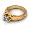 0.35CT princess cut diamonds solitaire ring , picture number 2