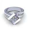 2.15CT princess cut diamonds engagement ring , picture number 1