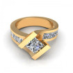 2.15CT princess cut diamonds engagement ring , picture number 1
