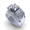 3.00CT round and princess cut diamonds engagement ring , picture number 0