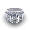 3.00CT round and princess cut diamonds engagement ring , picture number 1