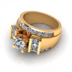 3.00CT round and princess cut diamonds engagement ring , picture number 2