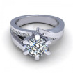 0.90CT round cut diamonds engagement ring , picture number 2