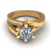 0.90CT round cut diamonds engagement ring , picture number 2