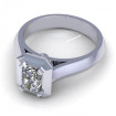 0.37CT radiant and round cut diamonds engagement ring , picture number 1