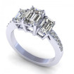 2.65CT emerald and round cut diamonds engagement ring , picture number 0