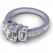2.65CT emerald and round cut diamonds engagement ring , picture number 2