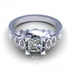 0.80CT princess and marquise and baguette cut diamonds engagement ring , picture number 1