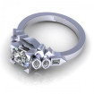 0.80CT princess and marquise and baguette cut diamonds engagement ring , picture number 2