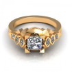1.50CT princess and marquise and baguette cut diamonds engagement ring , picture number 1