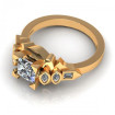 1.50CT princess and marquise and baguette cut diamonds engagement ring , picture number 2