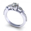 0.97CT round and pear cut diamonds engagement ring , picture number 1
