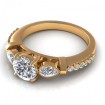 0.77CT round and pear cut diamonds engagement ring , picture number 2