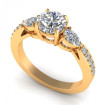 0.85CT round and pear cut diamonds engagement ring , picture number 1