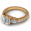 0.85CT round and pear cut diamonds engagement ring , picture number 2