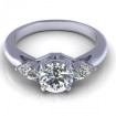 0.75CT round and pear cut diamonds three stone ring , picture number 1