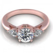 0.75CT round and pear cut diamonds three stone ring , picture number 1