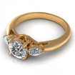 0.75CT round and pear cut diamonds three stone ring , picture number 2