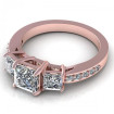 2.00CT princess and round cut diamonds engagement ring , picture number 2