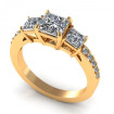 1.30CT princess and round cut diamonds engagement ring , picture number 1
