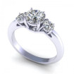 0.95CT round cut diamonds three stone ring , picture number 0