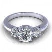 0.95CT round cut diamonds three stone ring , picture number 1