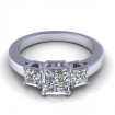 1.95CT princess cut diamonds three stone ring , picture number 1