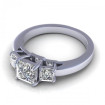 1.85CT princess cut diamonds three stone ring , picture number 2