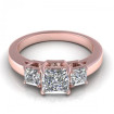 1.05CT princess cut diamonds three stone ring , picture number 1