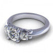 0.75CT round cut diamonds three stone ring , picture number 2