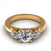 0.75CT round cut diamonds three stone ring , picture number 1