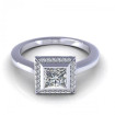 1.39CT princess and round cut diamonds engagement ring , picture number 1