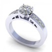 1.05CT round and princess cut diamonds engagement ring , picture number 0