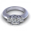 1.70CT princess cut diamonds three stone ring , picture number 1