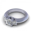 1.70CT princess cut diamonds three stone ring , picture number 2