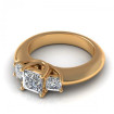 2.20CT princess cut diamonds three stone ring , picture number 2