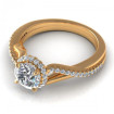 0.70CT and round cut diamonds engagement ring , picture number 2