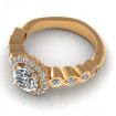 0.90CT and round cut diamonds engagement ring , picture number 2