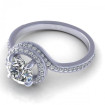 0.80CT and round cut diamonds engagement ring , picture number 2