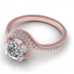 0.70CT and round cut diamonds engagement ring , picture number 2