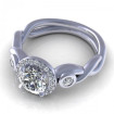 0.72CT and round cut diamonds engagement ring , picture number 2