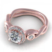 0.62CT and round cut diamonds engagement ring , picture number 2