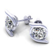 0.50CT round cut diamonds stud earrings , picture number 1