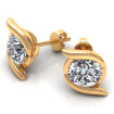0.50CT round cut diamonds stud earrings , picture number 1