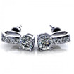 0.60CT round cut diamonds stud earrings , picture number 1