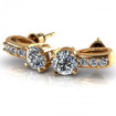 2.10CT round cut diamonds stud earrings , picture number 2