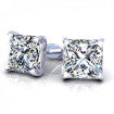 0.80CT princess cut diamonds stud earrings , picture number 1